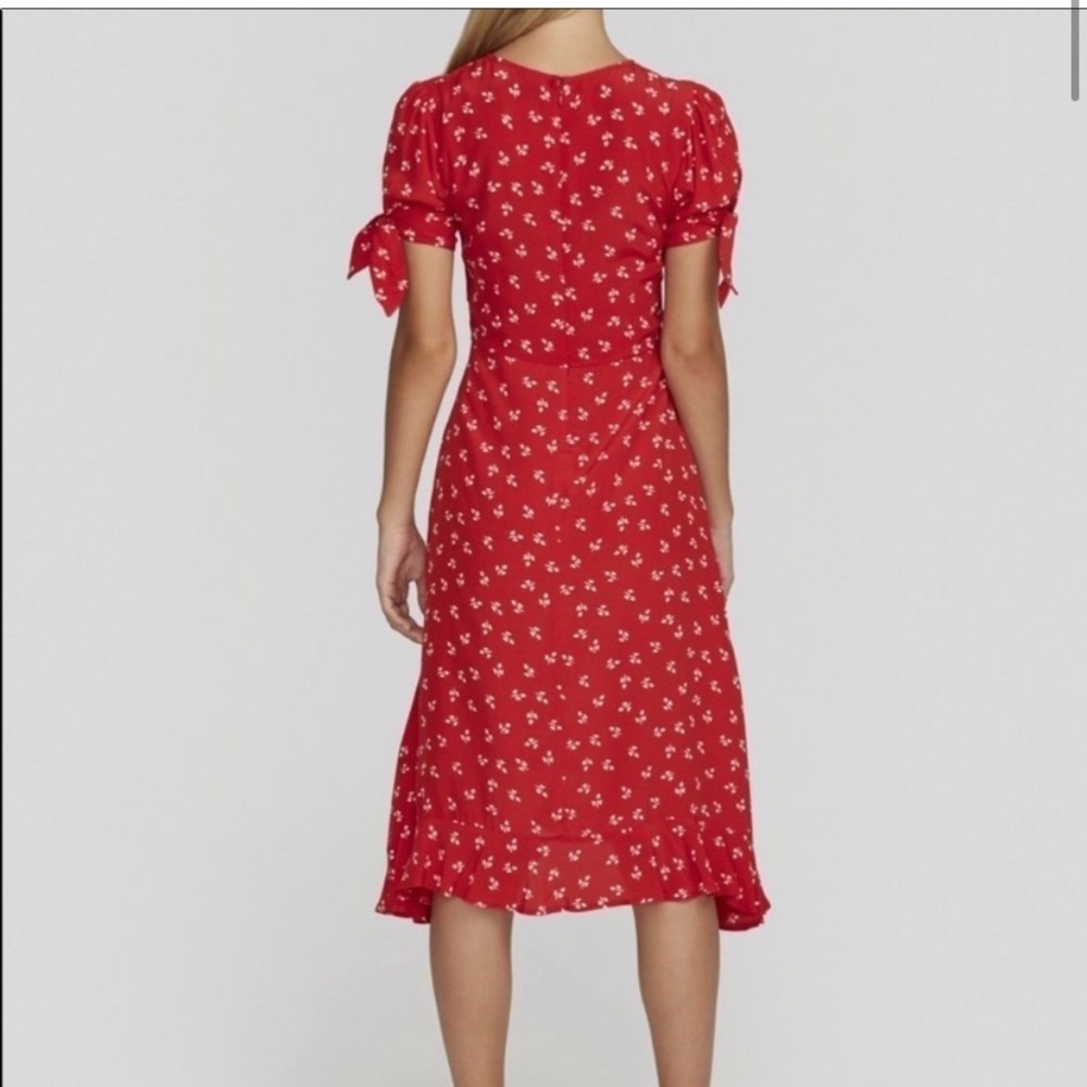 MOVING SALE Faithfull The Brand Cherry Red Midi Emilia Dress Sz S